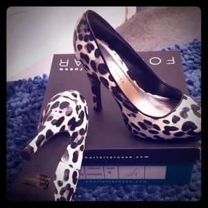 Animal print pumps